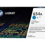 HP 654A Cyan Original LaserJet Toner Cartridge, CF331A